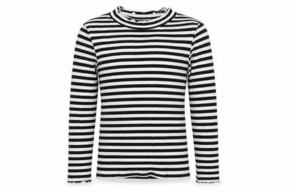 Front view of George girls’ white striped jumper, size 6-7, years