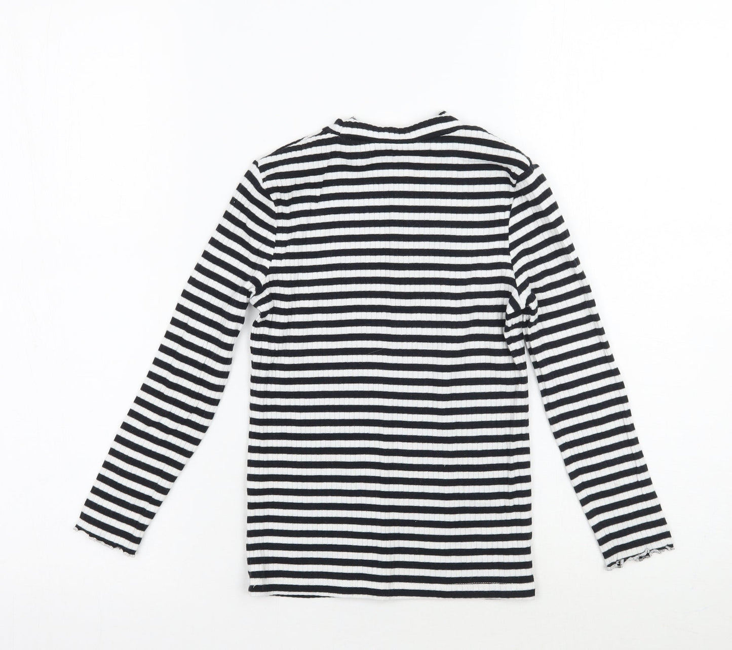 George Girls White Striped  Pullover Jumper Size 6-7 Years