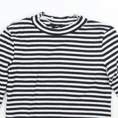 George Girls White Striped  Pullover Jumper Size 6-7 Years