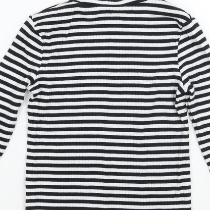 George Girls White Striped  Pullover Jumper Size 6-7 Years