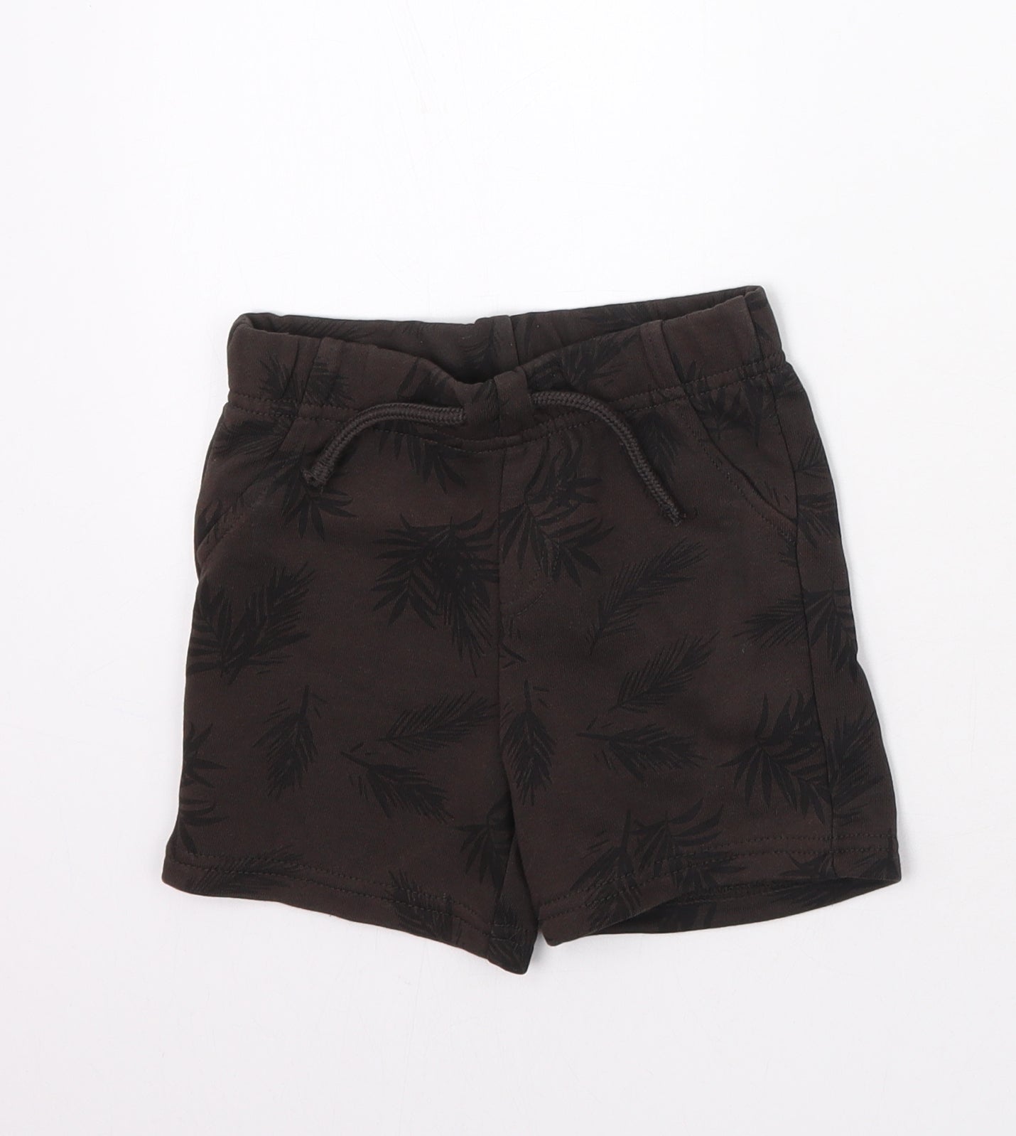 Primark Baby Brown Floral  Cropped Trousers Size 12-18 Months