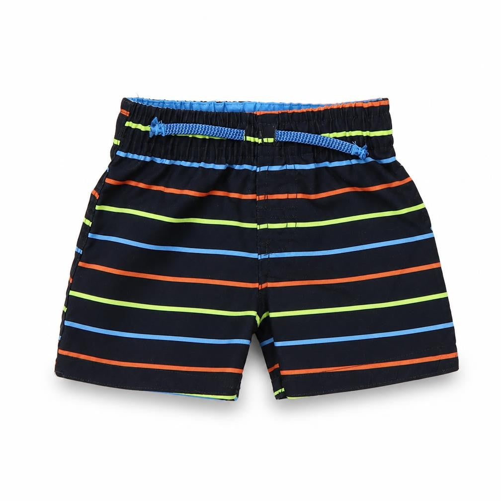 Front view of Primark boys’ black striped cropped trousers, size 3-6, months