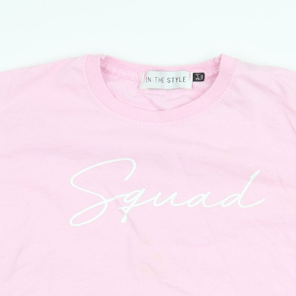 In the Style Girls Pink   Basic T-Shirt Size 3-4 Years  - Squad