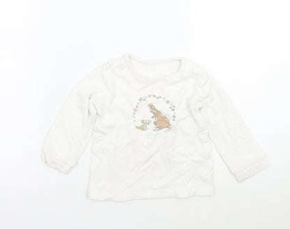 George Baby Ivory   Basic T-Shirt Size 12-18 Months  - Winnie the pooh
