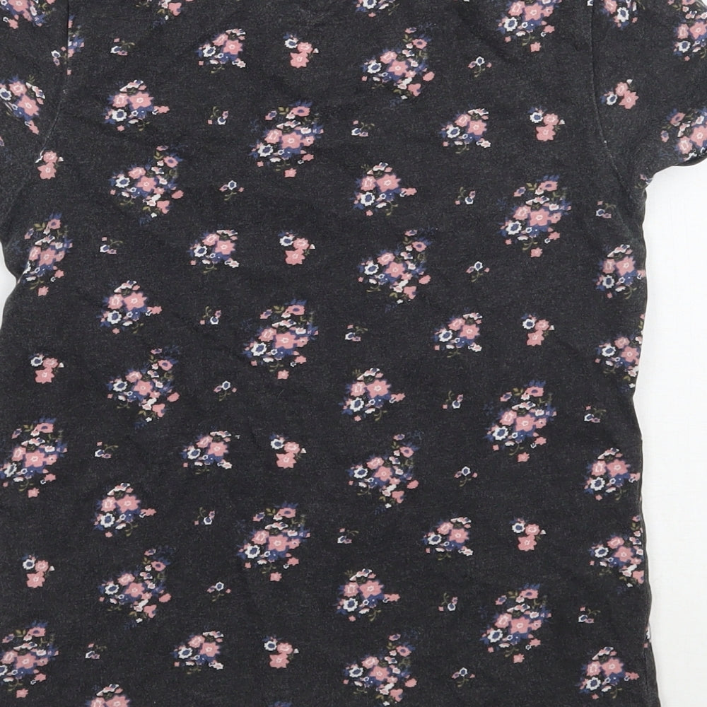 Young Dimension Girls Grey Floral  Basic T-Shirt Size 8-9 Years