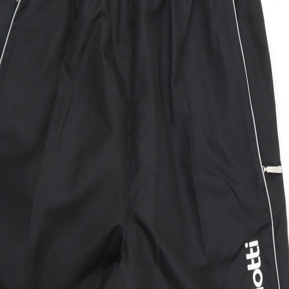 Close-up detail of Carlotti boys’ black jogger trousers