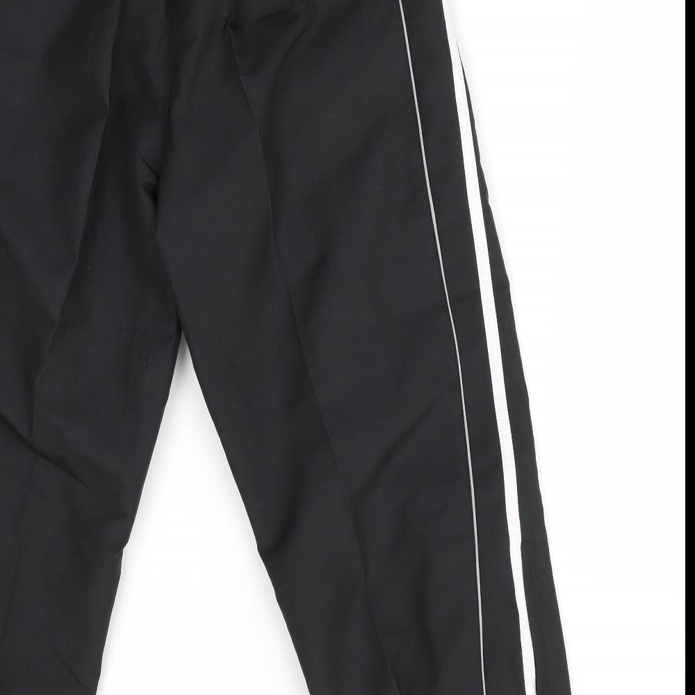 Brand and care label for Carlotti boys’ black jogger trousers