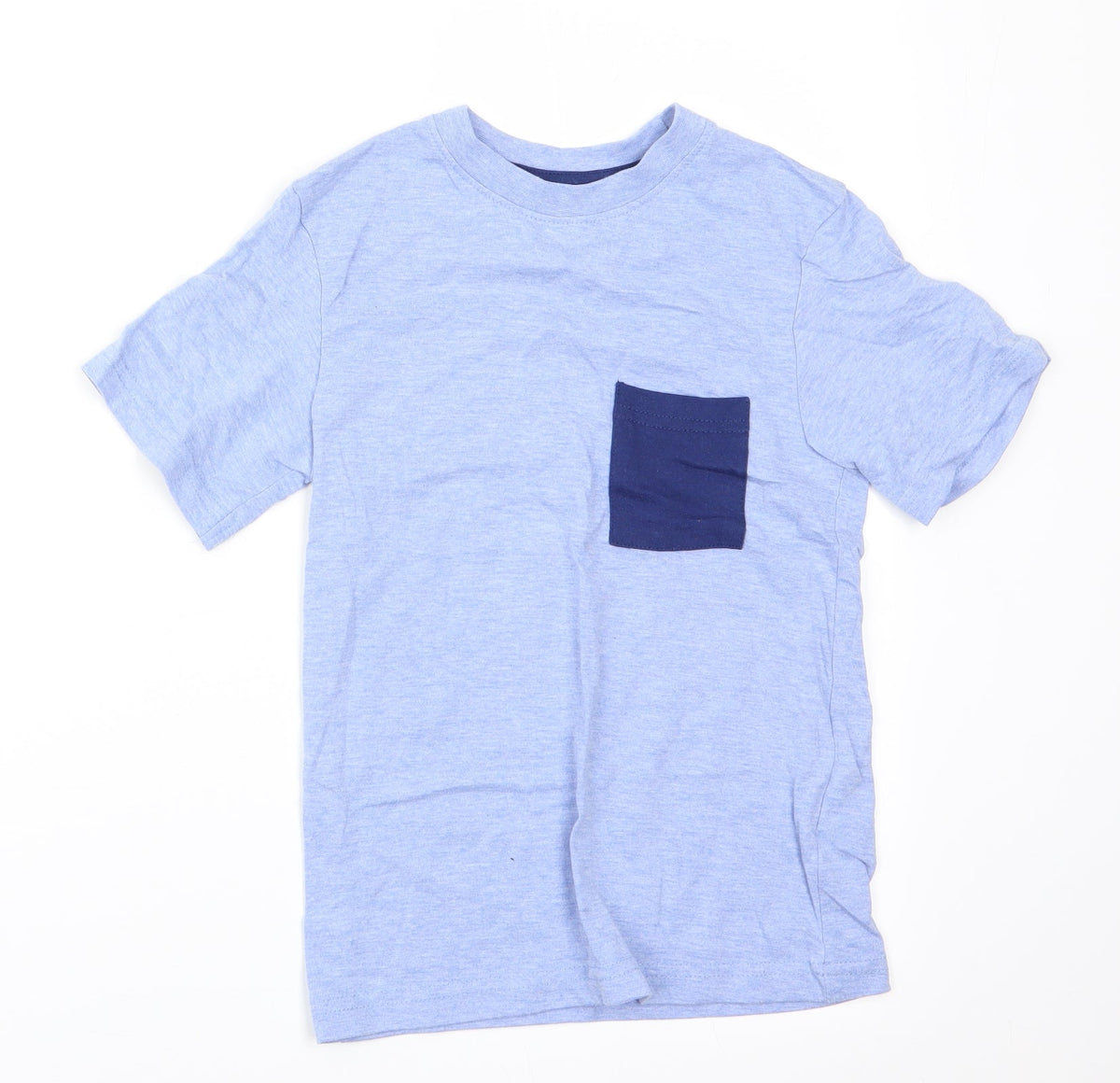 Additional front view of Rebel boys’ blue basic t-shirt, size 7-8, years