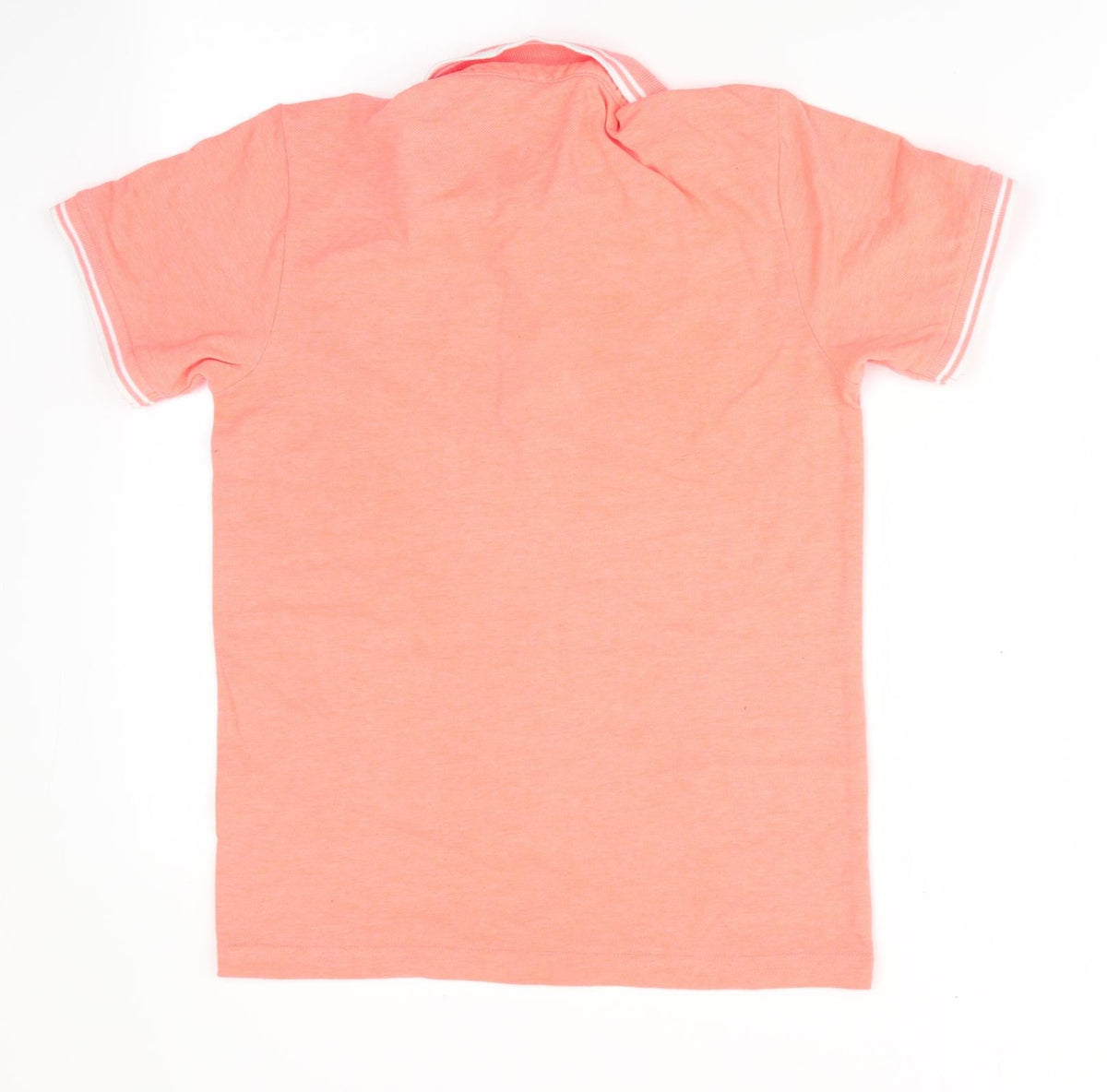 Back view of George girls’ orange basic polo, size 10-11, years - palm tree logo