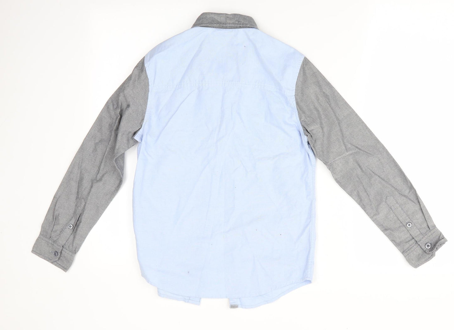 Autograph Boys Blue Colourblock  Basic Button-Up Size 10-11 Years  - dress shirt