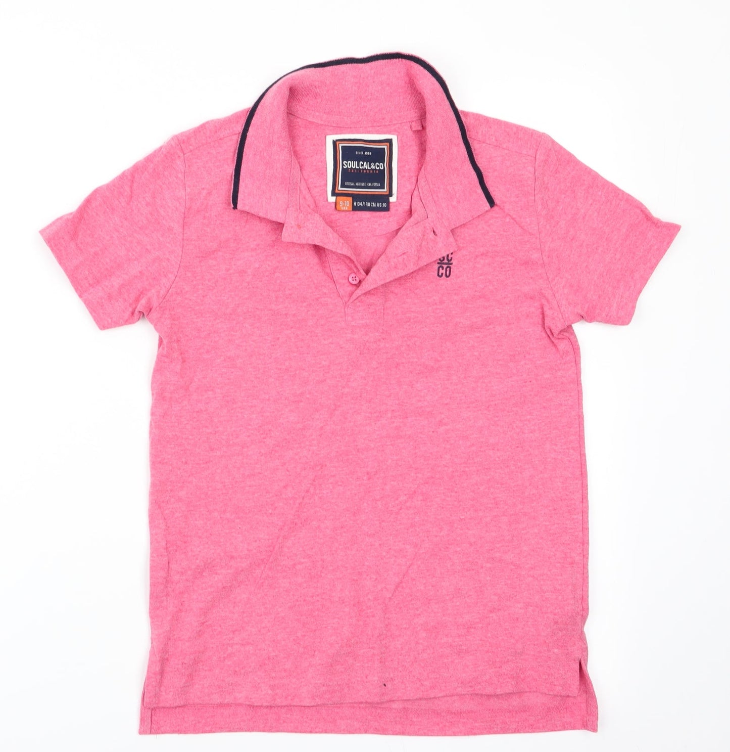 Soul & Co Boys Red   Basic Polo Size 9-10 Years  - SCCO
