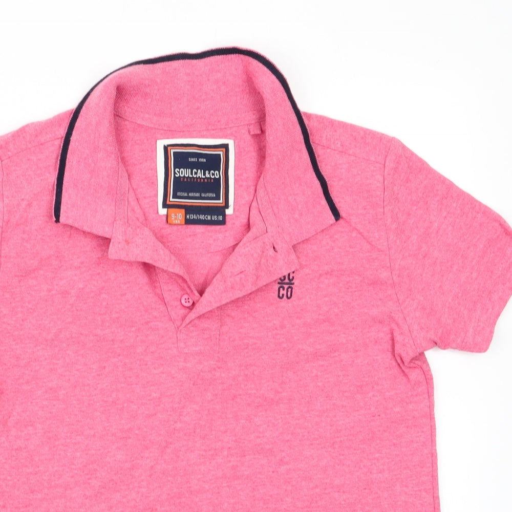 Soul & Co Boys Red   Basic Polo Size 9-10 Years  - SCCO
