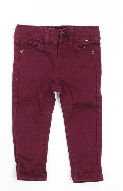 Denim Co Boys Red   Jogger Jeans Size 6-9 Months