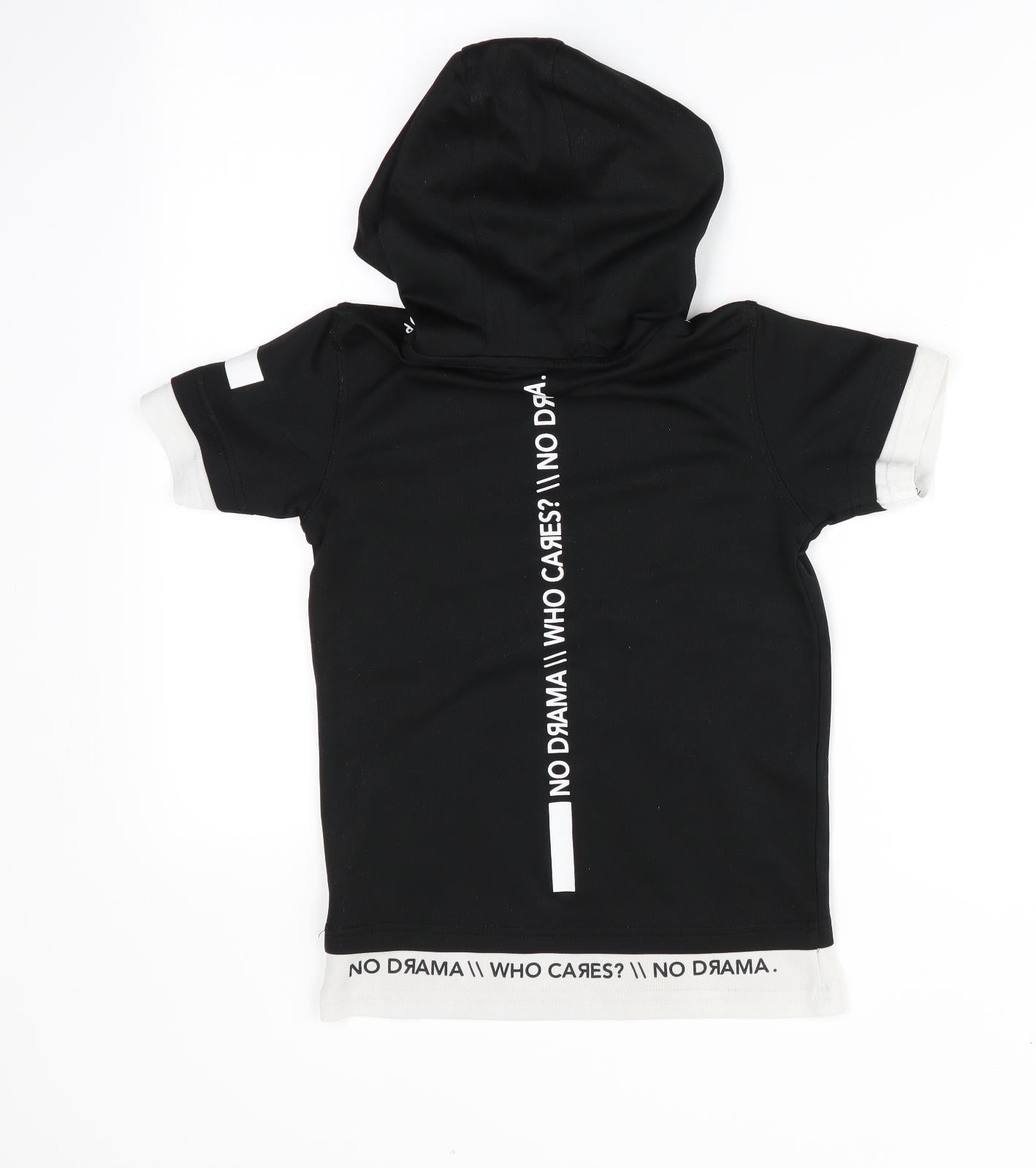 George Boys Black   Jersey T-Shirt Size 5-6 Years  - Who Cares