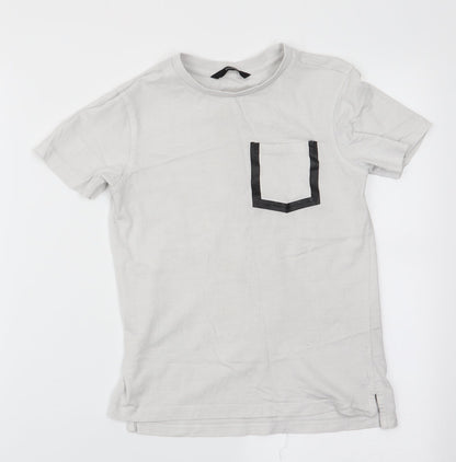Additional front view of George boys’ white basic t-shirt, size 8-9, years - future