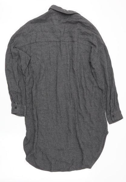 Zara Womens Grey   Shirt Dress  Size 4