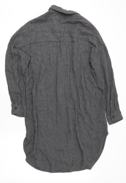 Zara Womens Grey   Shirt Dress  Size 4