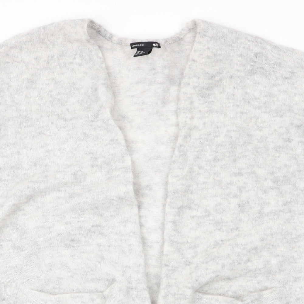 Womens UK Size 4 H&M Grey Cardigan Jumper