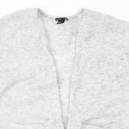 Womens UK Size 4 H&M Grey Cardigan Jumper