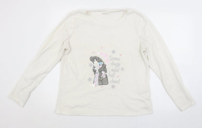 Womens UK Size 12 Preworn White Pullover Jumper