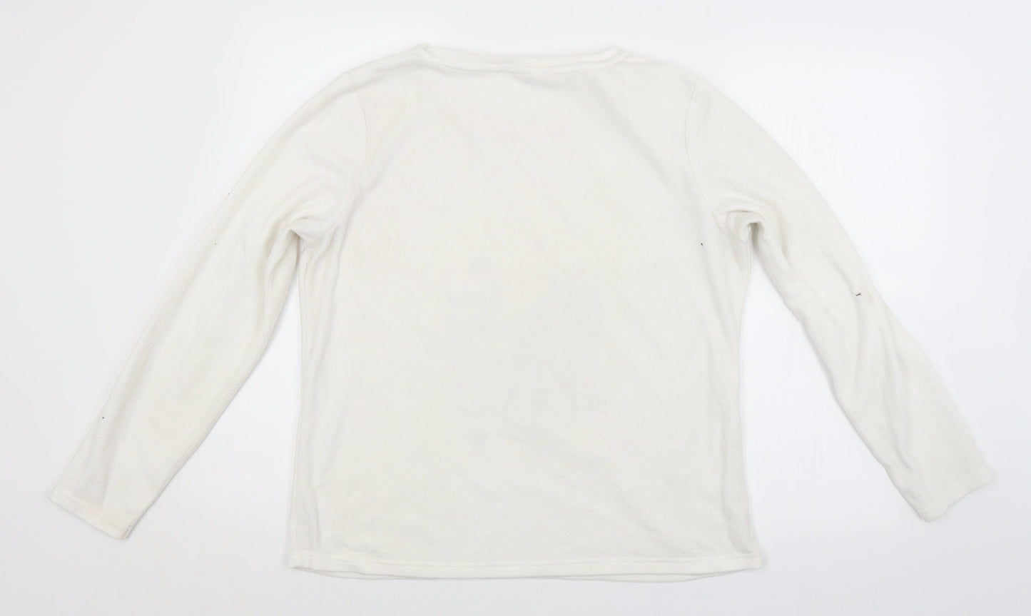 Womens UK Size 12 Preworn White Pullover Jumper