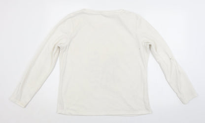 Womens UK Size 12 Preworn White Pullover Jumper