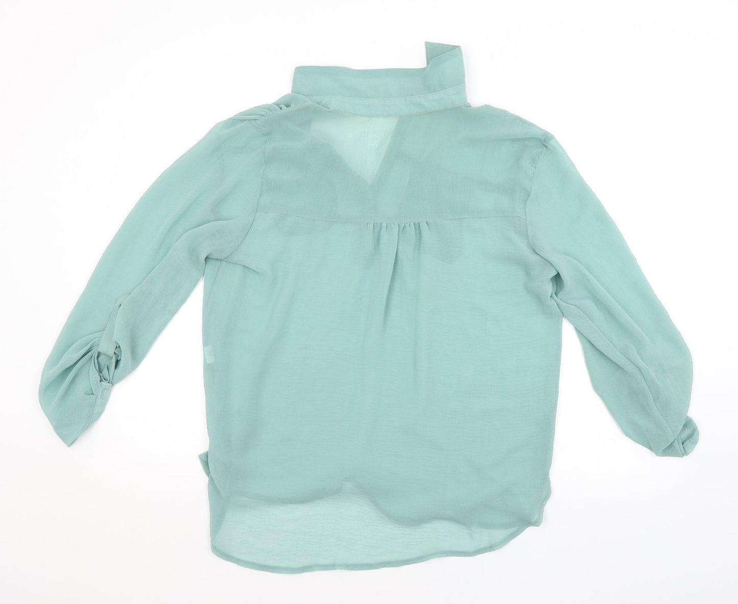 Womens UK Size 12 Atmosphere Green Basic Button-Up
