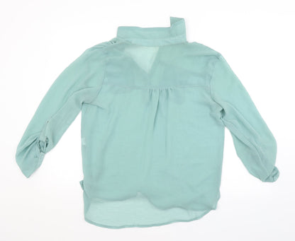 Womens UK Size 12 Atmosphere Green Basic Button-Up
