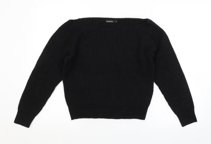 Boohoo Womens Black   Pullover Jumper Size M