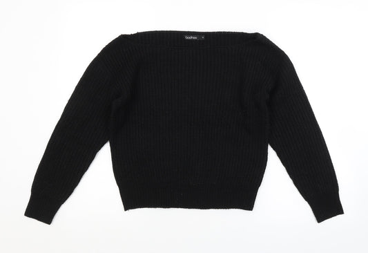 Boohoo Womens Black   Pullover Jumper Size M