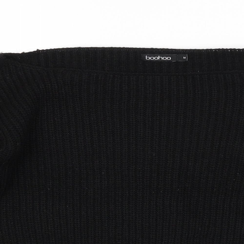 Boohoo Womens Black   Pullover Jumper Size M