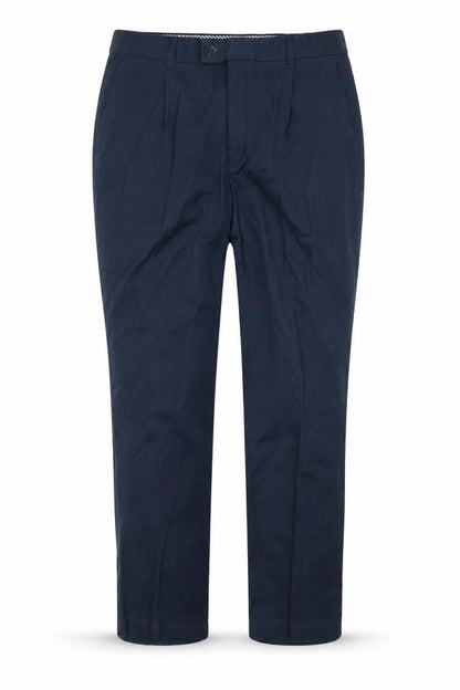 Front view of Clifford James women’s blue trousers, size UK 42, in, 29-inch leg