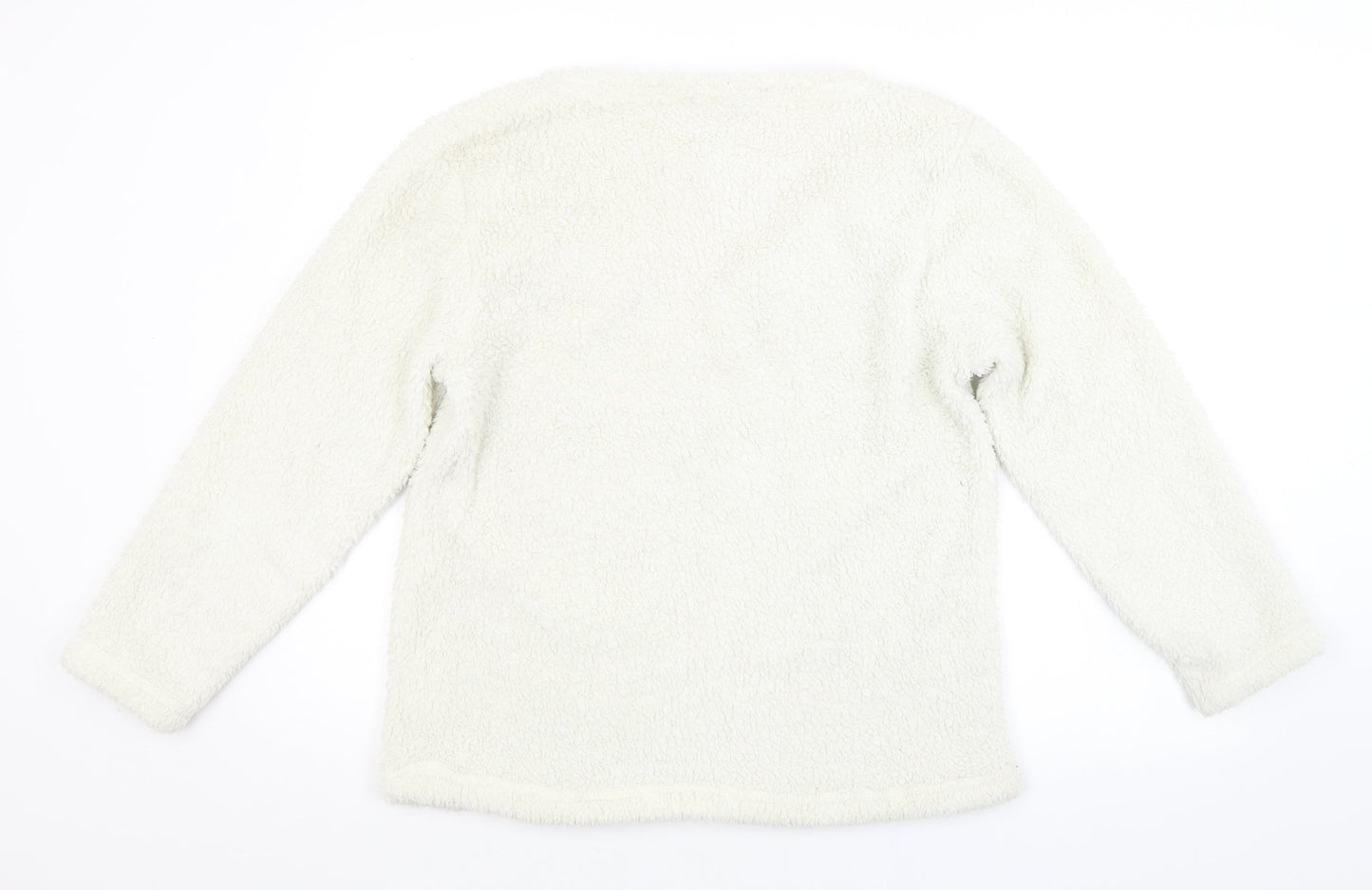 Feel Fabulous Womens White   Pullover Jumper Size 10
