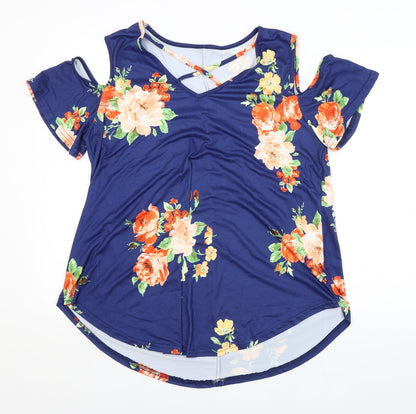 Womens UK Size  Preworn Blue Basic Blouse