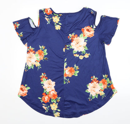 Womens UK Size  Preworn Blue Basic Blouse