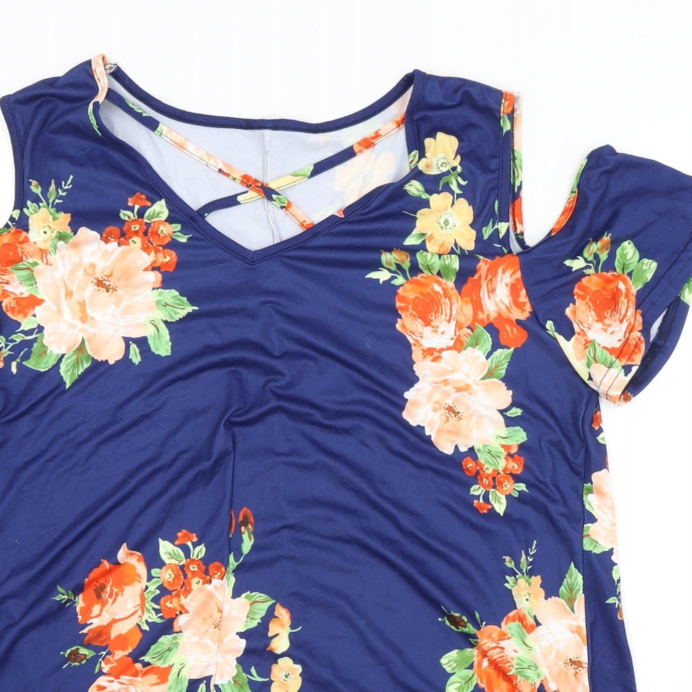 Womens UK Size  Preworn Blue Basic Blouse