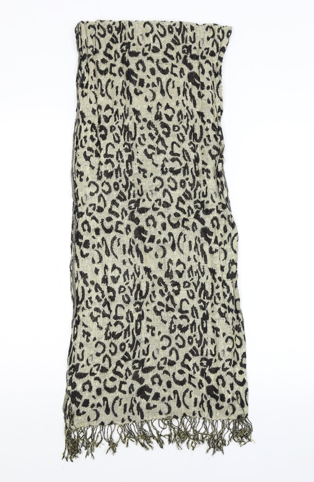 Preworn Womens Gold Animal Print   Scarf