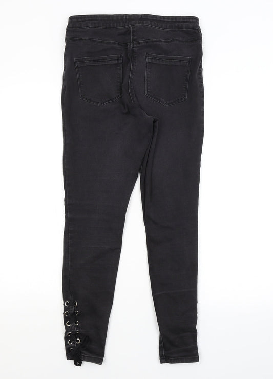 Back view of /DENIM women’s grey jegging jeans, size UK 14, 26-inch leg