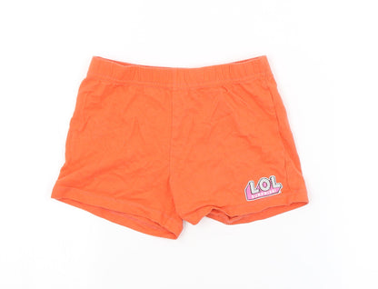 Preworn Girls Red   Sweat Shorts Size 5-6 Years