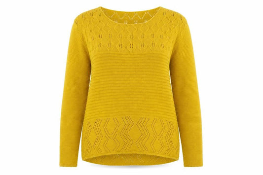 Womens UK Size M Pulse Yellow Pullover Jumper