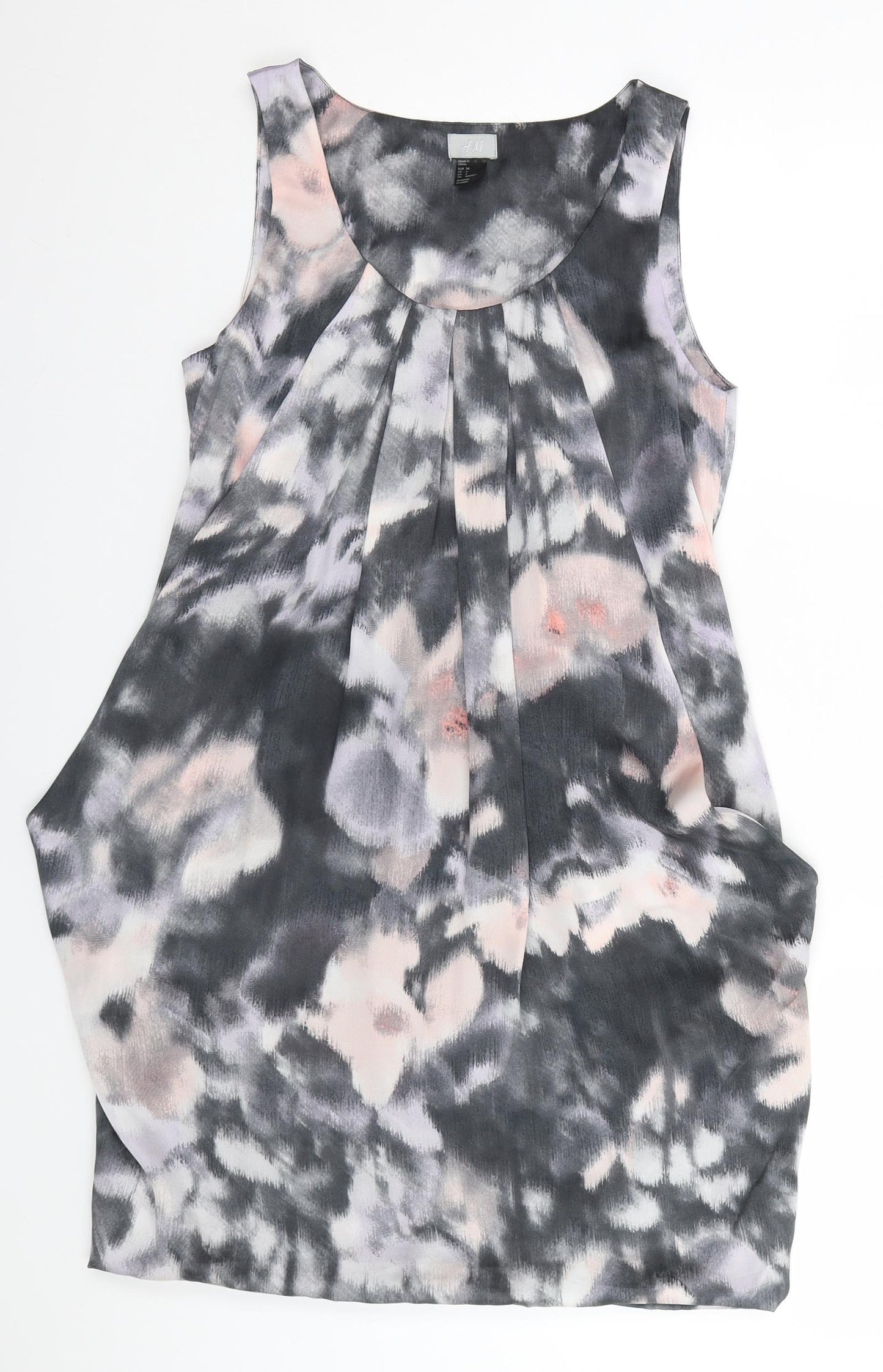 Womens UK Size 8 H&M Grey Basic Blouse