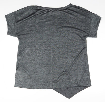 Womens UK Size  Preworn Silver Basic T-Shirt