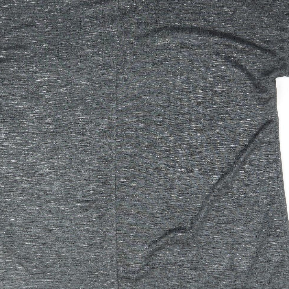 Womens UK Size  Preworn Silver Basic T-Shirt