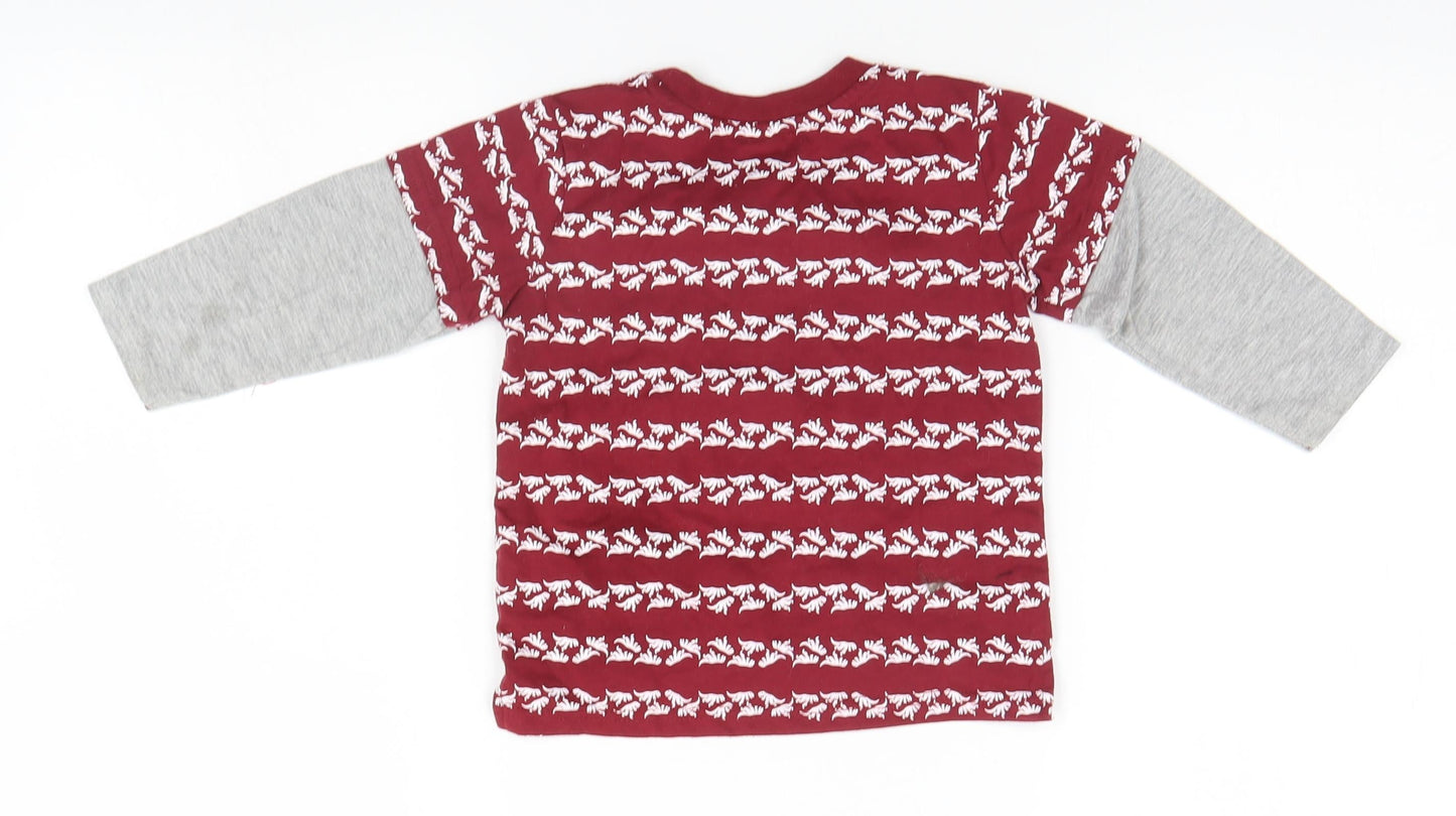 Ackerman's Baby Company Baby Red Animal Print  Basic T-Shirt Size 12-18 Months  - Dino, Dinosaur
