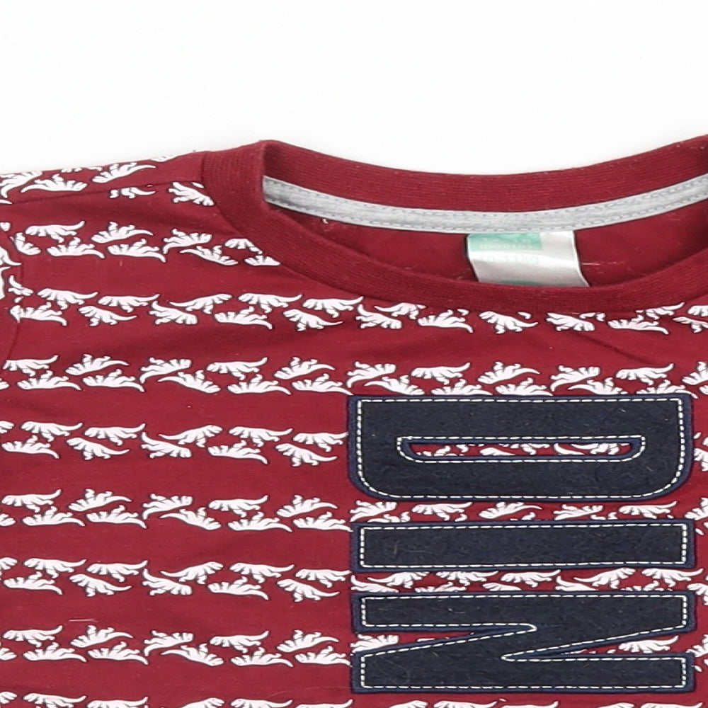 Ackerman's Baby Company Baby Red Animal Print  Basic T-Shirt Size 12-18 Months  - Dino, Dinosaur