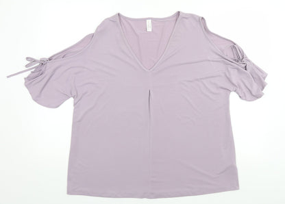 Additional front view of Foschini women’s silver basic blouse, size UK 14