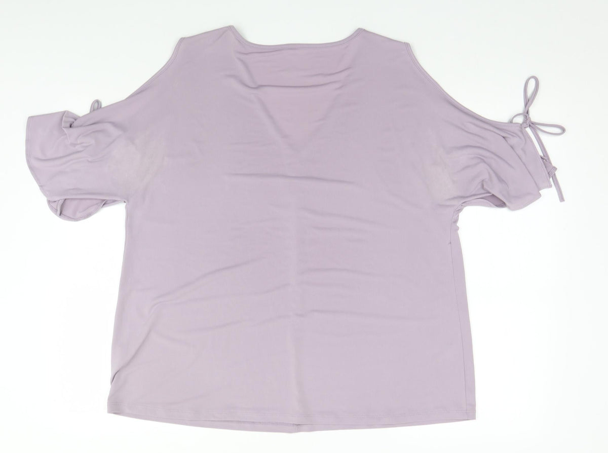 Back view of Foschini women’s silver basic blouse, size UK 14