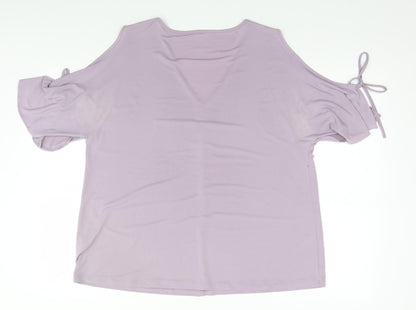 Back view of Foschini women’s silver basic blouse, size UK 14