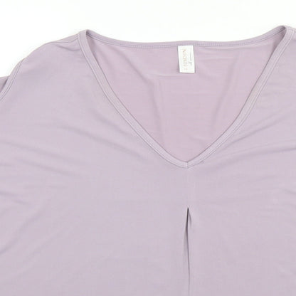 Close-up detail of Foschini women’s silver basic blouse, size UK 14