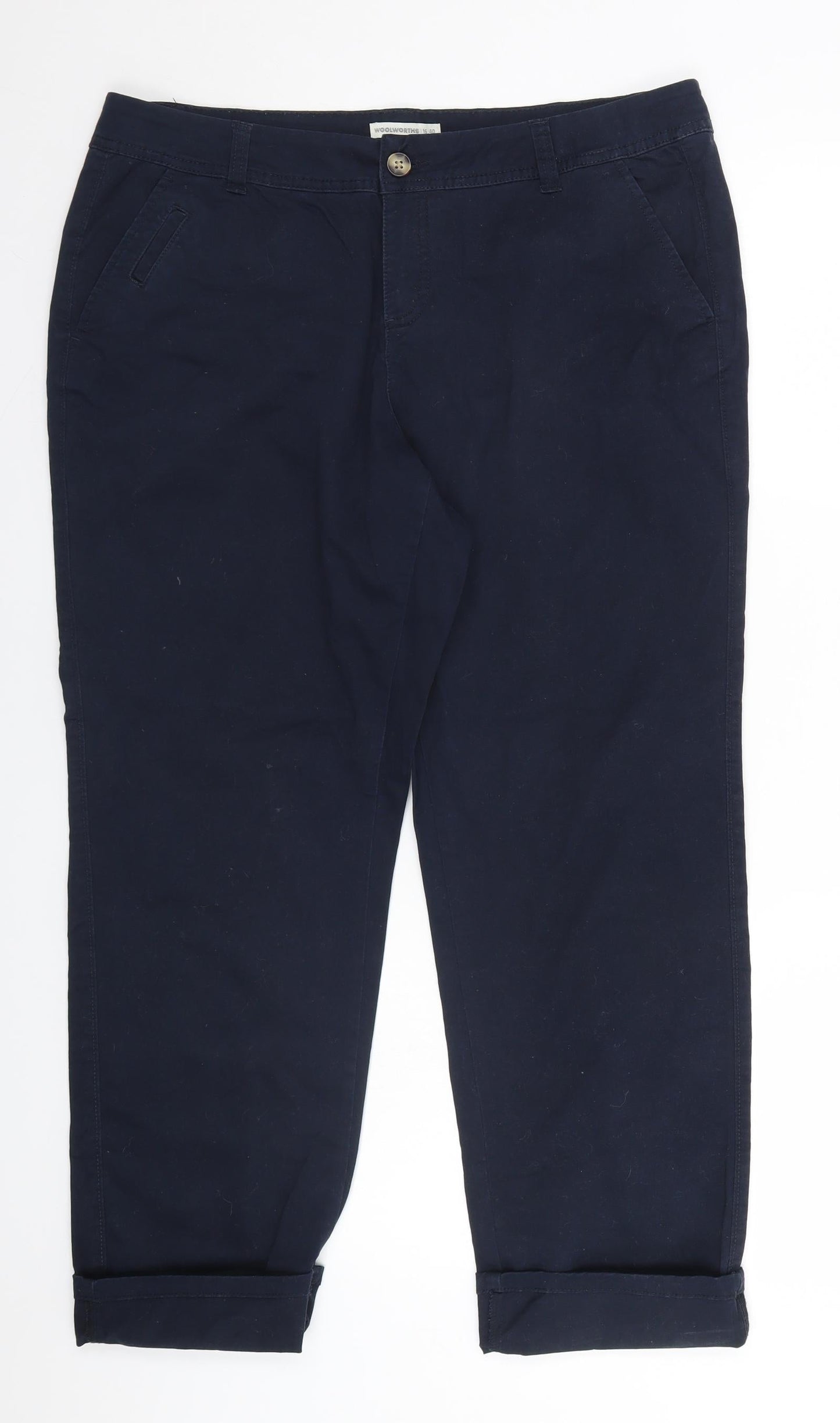 Womens UK Size 16 Woolworths Regular Fit  Blue Trousers